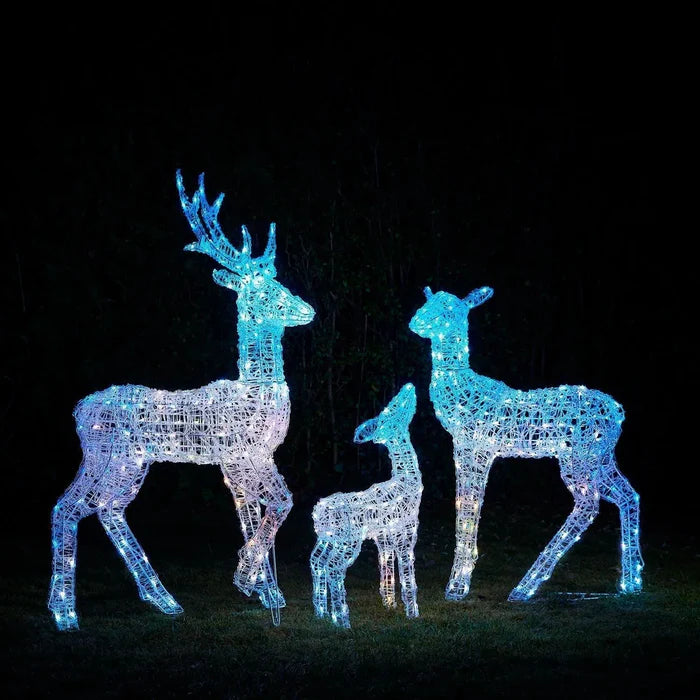 Conjunto de Renas com Iluminação LED RGB Inteligente e Controle via Wi-Fi – Inovação e Elegância para Seu Natal