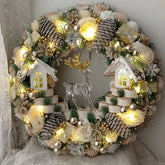 Guirlanda Natalina Luxuosa de 55 cm com LED – Elegância e Brilho para Sua Decoração