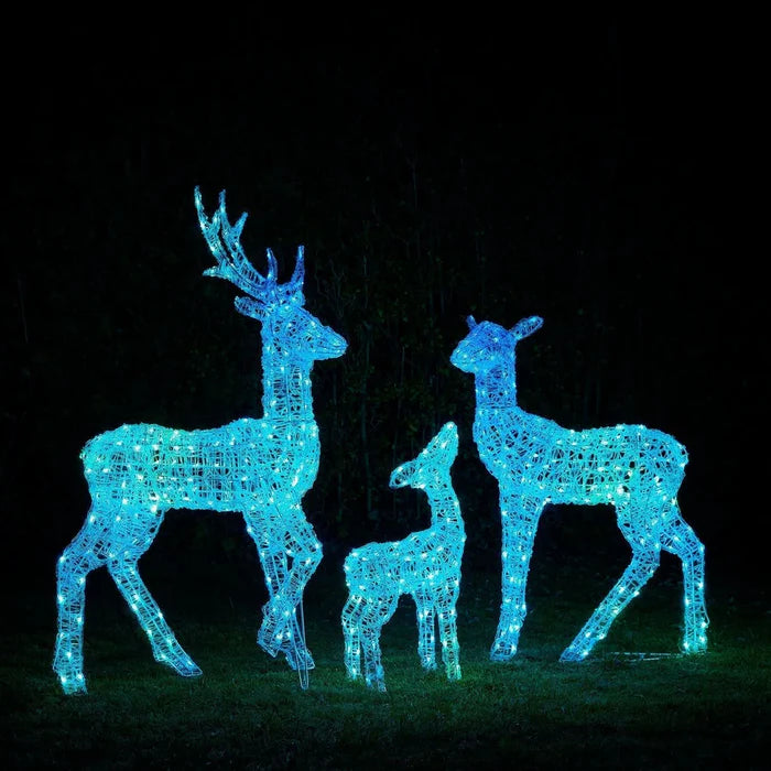 Conjunto de Renas com Iluminação LED RGB Inteligente e Controle via Wi-Fi – Inovação e Elegância para Seu Natal