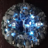 Guirlanda Natalina Luxuosa de 65 cm com LED – Brilho e Elegância para Sua Decoração