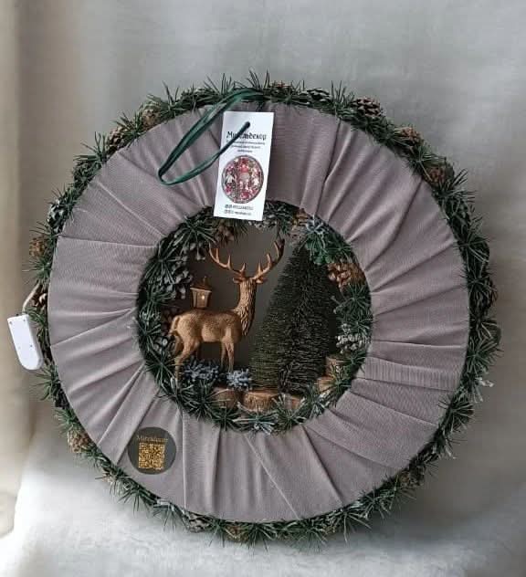 Guirlanda Natalina Luxuosa de 70 cm – Elegância e Sofisticação para Sua Decoração