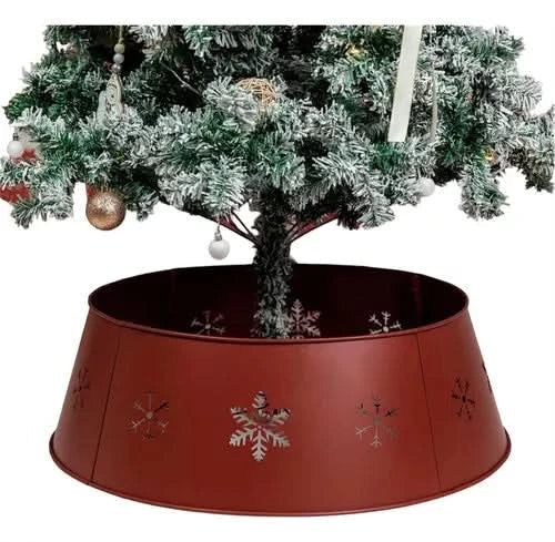 Saia Decorativa com Base de Ferro para Árvore de Natal - 70x60x25