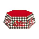 Saia Estampada para Árvore de Natal -  Base Decorativa 60x40x25 cm