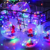 Decoração de Natal com Cortina de Luzes LED em Formato de Bolinhas
