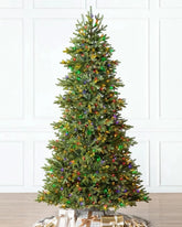 Árvore de Natal Norway Spruce com Galhos Ajustáveis e Luzes LED Coloridas
