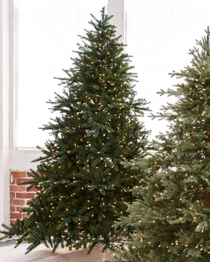 Árvore de Natal California Baby Redwood com Luzes LED Embutidas e Base Metálica