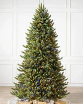 Árvore de Natal Fir com Luzes LED Coloridas Embutidas e Base Metálica