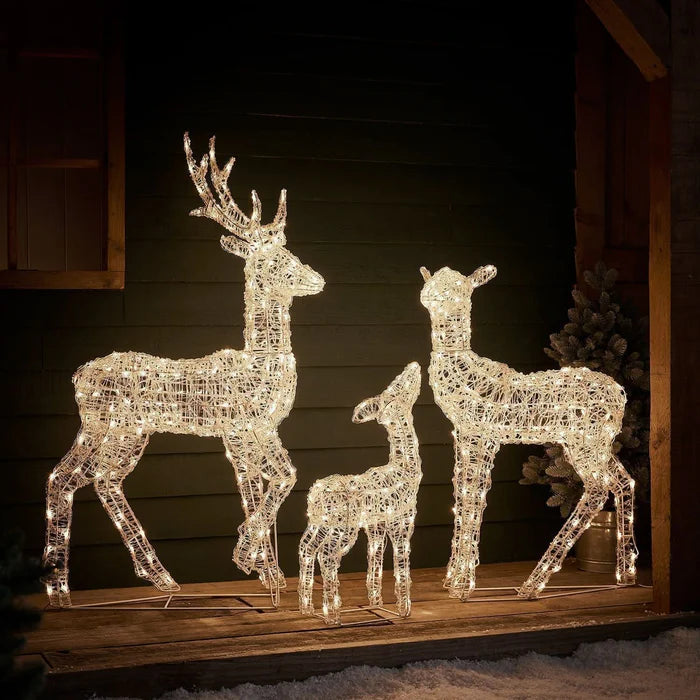 Conjunto de Renas com Iluminação LED RGB Inteligente e Controle via Wi-Fi – Inovação e Elegância para Seu Natal