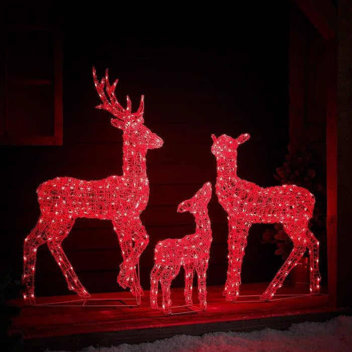 Conjunto de Renas com Iluminação LED RGB Inteligente e Controle via Wi-Fi – Inovação e Elegância para Seu Natal