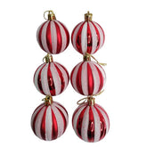 Conjunto com 6 Bolas de Natal de 6cm -  Decoração Festiva e Elegante