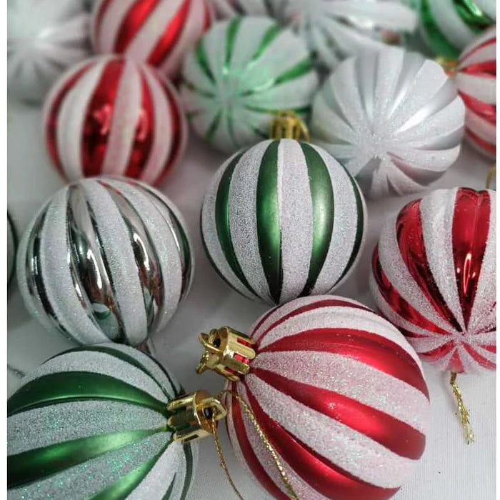 Conjunto com 6 Bolas de Natal de 6cm -  Decoração Festiva e Elegante
