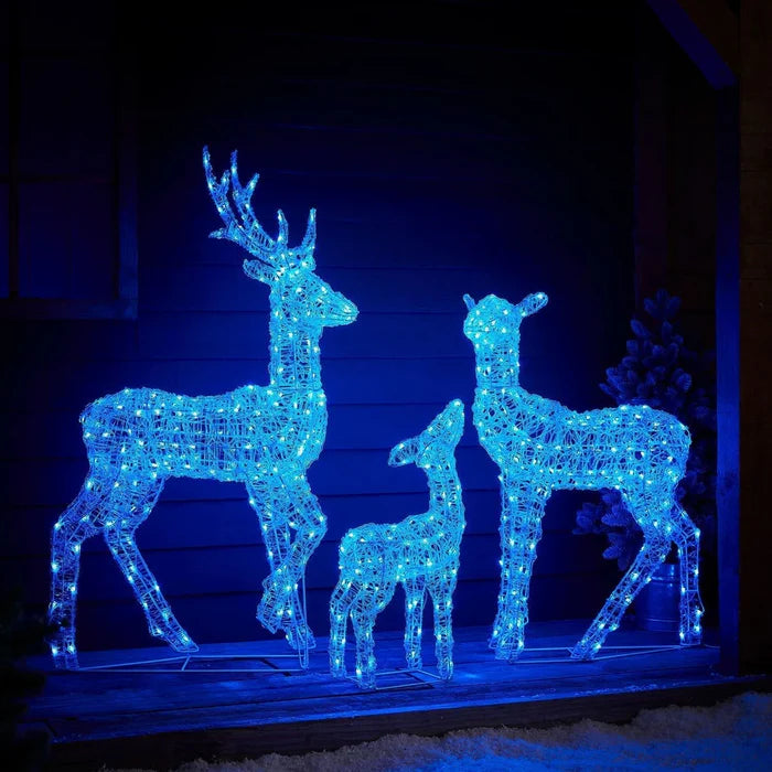 Conjunto de Renas com Iluminação LED RGB Inteligente e Controle via Wi-Fi – Inovação e Elegância para Seu Natal