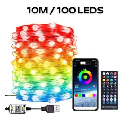 Pisca-Pisca LED Natalino Smart - Controle via Celular com 16 Milhões de Cores