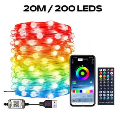 Pisca-Pisca LED Natalino Smart - Controle via Celular com 16 Milhões de Cores