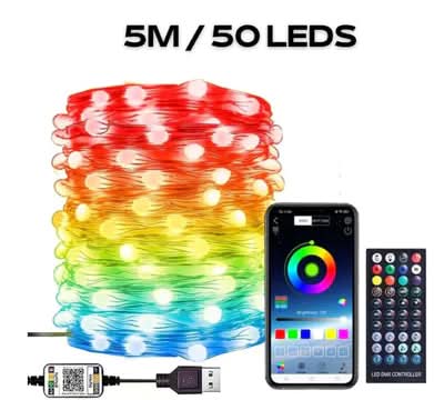 Pisca-Pisca LED Natalino Smart - Controle via Celular com 16 Milhões de Cores