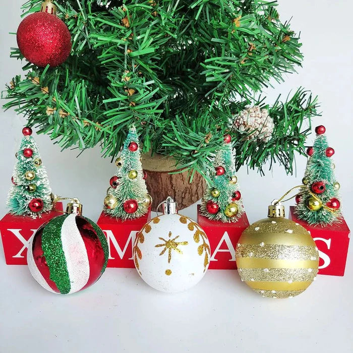 Kit com 6 Bolas de Natal Decorativas