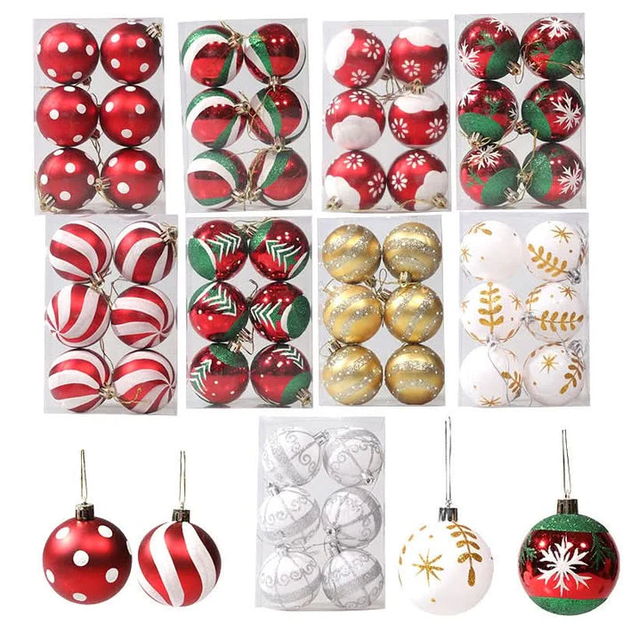 Kit com 6 Bolas de Natal Decorativas
