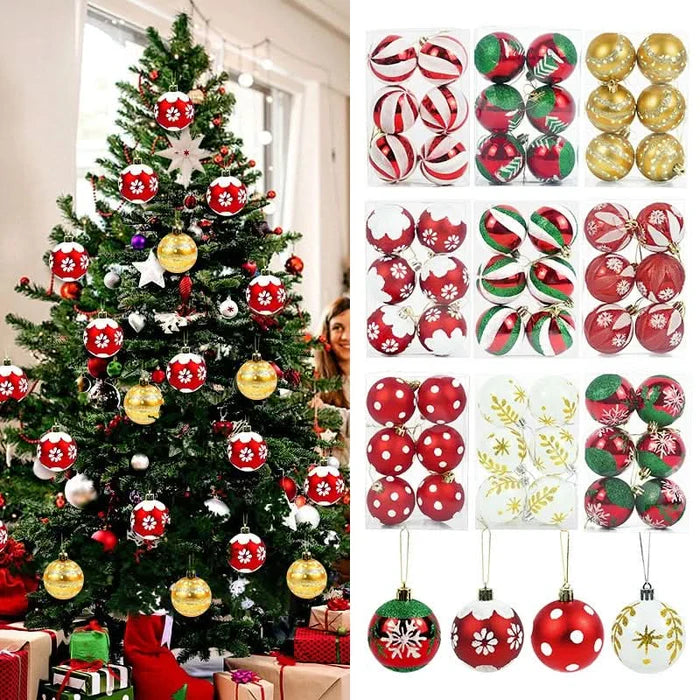 Kit com 6 Bolas de Natal Decorativas