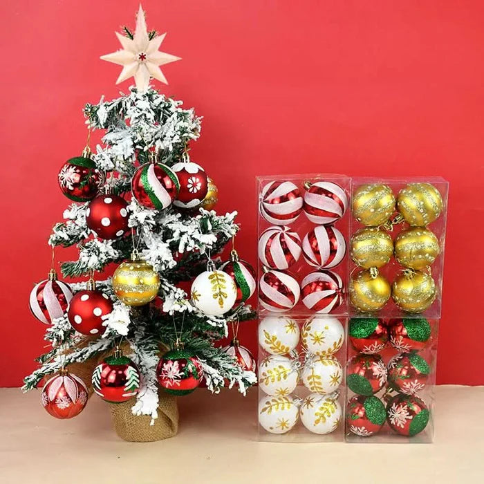 Kit com 6 Bolas de Natal Decorativas