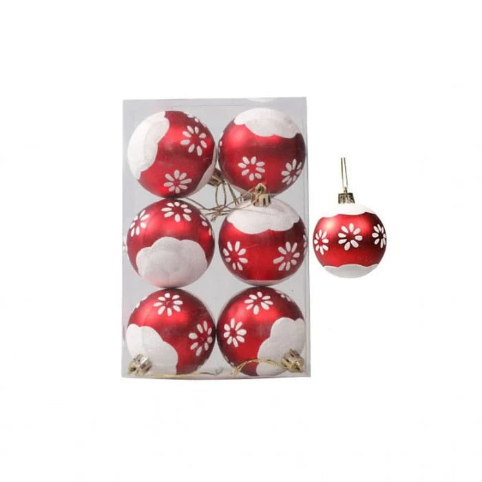 Kit com 6 Bolas de Natal Decorativas