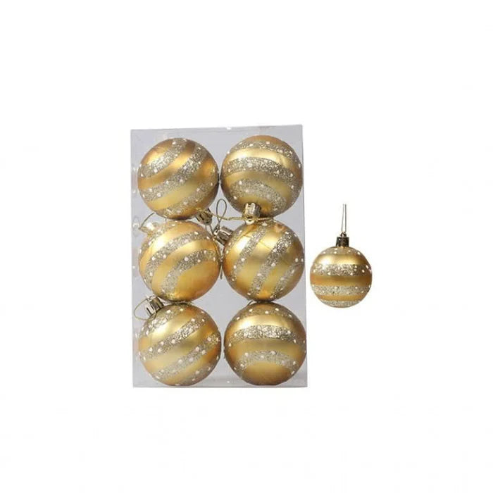 Kit com 6 Bolas de Natal Decorativas