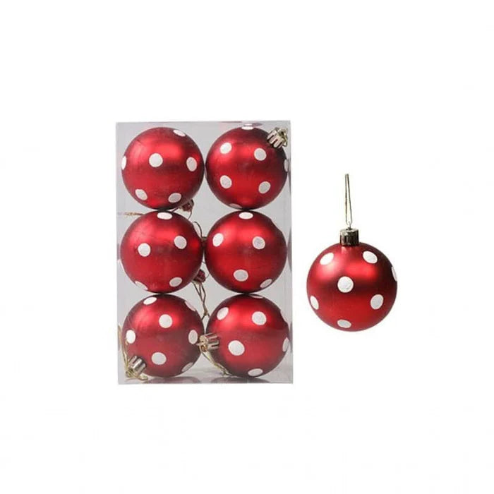 Kit com 6 Bolas de Natal Decorativas