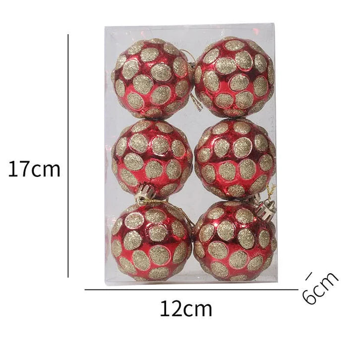 Kit com 6 Bolas de Natal Decorativas