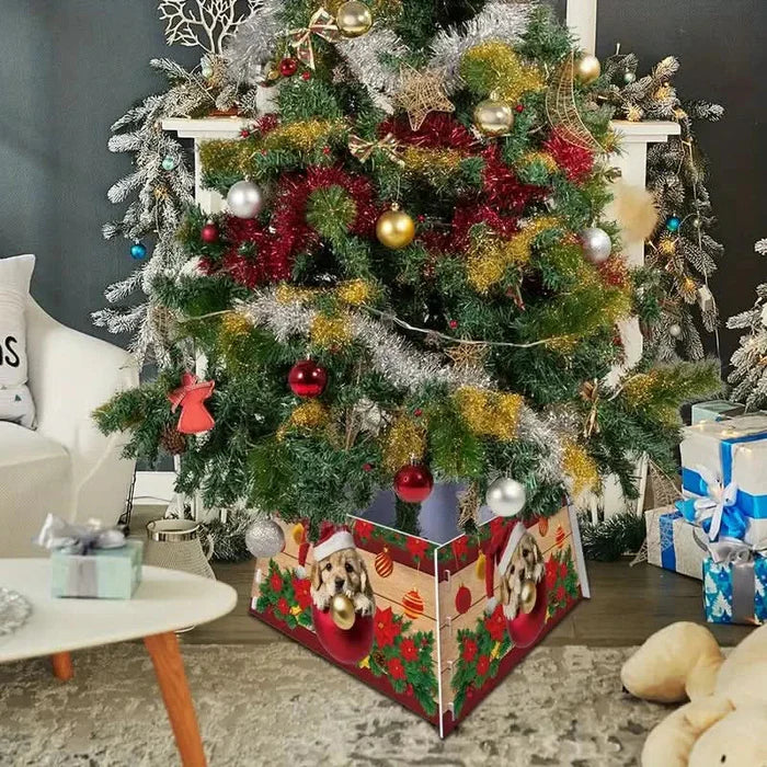 Saia para Árvore de Natal com Base em PVC - Medidas: 55x42x25 cm
