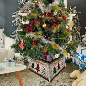 Saia para Árvore de Natal com Base em PVC - Medidas: 55x42x25 cm