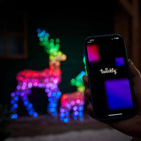 Conjunto de Renas com Iluminação LED RGB Inteligente e Controle via Wi-Fi – Inovação e Elegância para Seu Natal