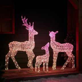 Conjunto de Renas com Iluminação LED RGB Inteligente e Controle via Wi-Fi – Inovação e Elegância para Seu Natal