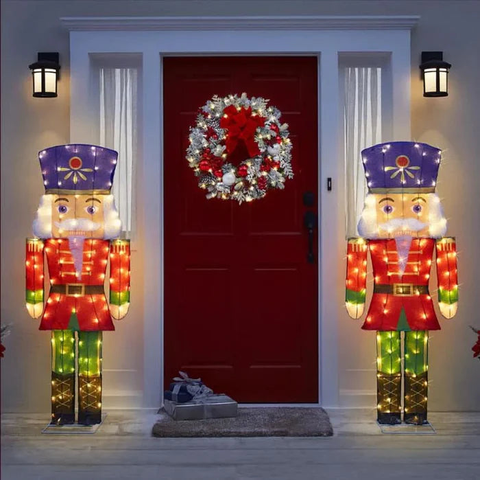 Quebra-Nozes Iluminado com LEDs de Luz Branca Fria – 1,52 m de Elegância Natalina