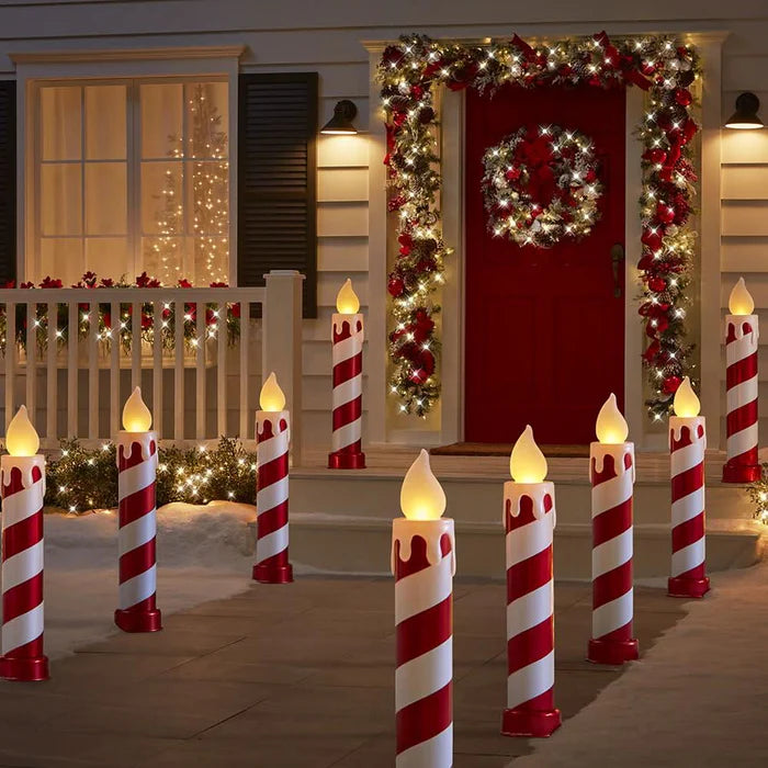 Conjunto de Velas em Bastão com LEDs Cintilantes – 91 cm de Elegância e Luz