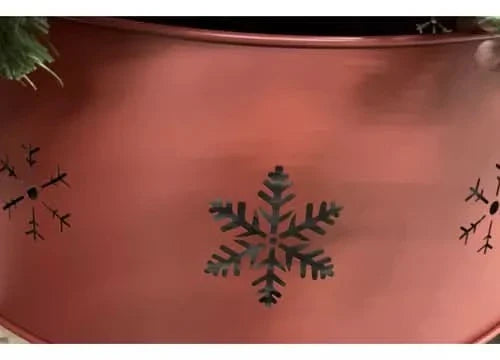 Saia Decorativa com Base de Ferro para Árvore de Natal - 70x60x25