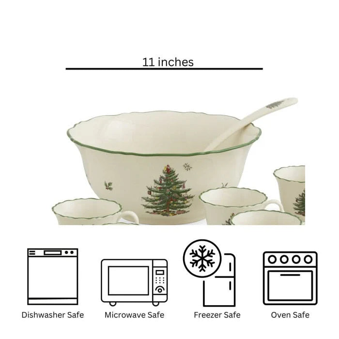 Conjunto Natalino de Porcelana – 10 Peças