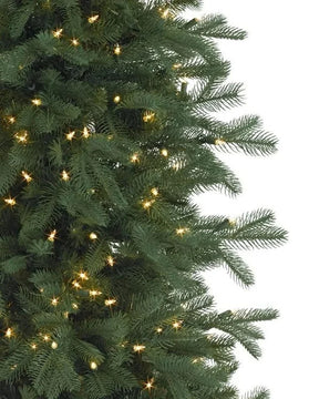 Árvore de Natal Cathedral Fir Slim com Luzes LED Embutidas e Suporte Metálico