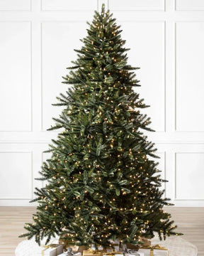 Árvore de Natal California Baby Redwood com Luzes LED Embutidas e Base Metálica