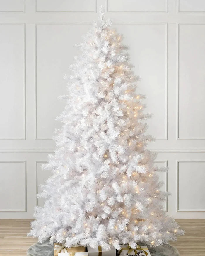 Árvore de Natal Branca Classic com Luzes LED Embutidas