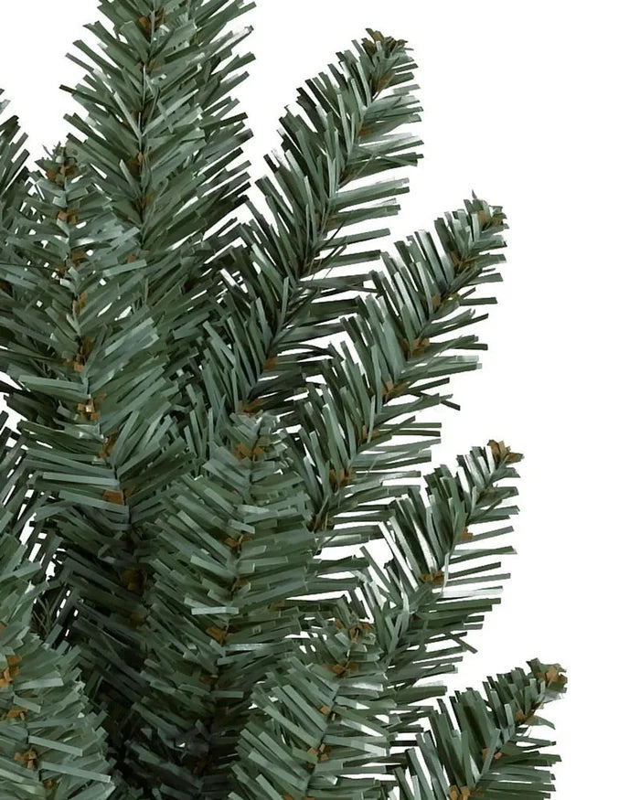 Árvore de Natal Blue Spruce com Galhos Flexíveis, Base Metálica e Luzes LED Embutidas