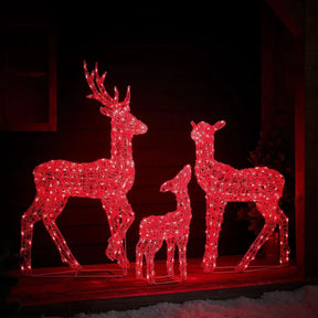 Conjunto de Renas com Iluminação LED RGB Inteligente e Controle via Wi-Fi – Inovação e Elegância para Seu Natal