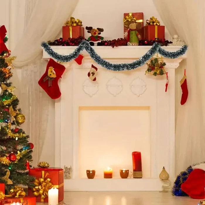 Guirlanda de Natal Artifical com Efeito Nevado