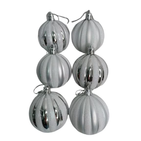Conjunto com 6 Bolas de Natal de 6cm -  Decoração Festiva e Elegante
