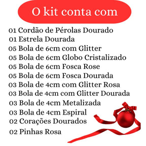 Kit Decorativo com 38 Enfeites -  Perfeito para sua Decoração Festiva