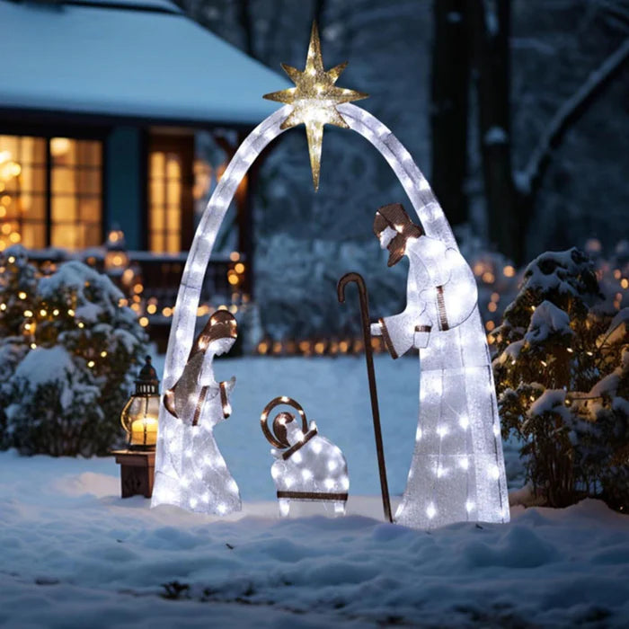 Presépio Natalino Iluminado – 1,52 m de Tradição e Luz para Seu Natal