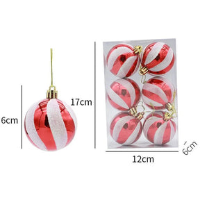 Kit com 6 Bolas de Natal Decorativas