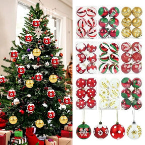 Kit com 6 Bolas de Natal Decorativas