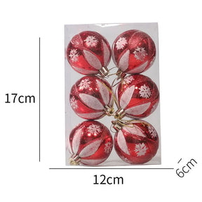 Kit com 6 Bolas de Natal Decorativas