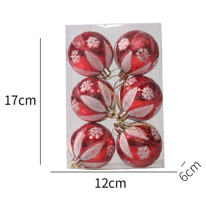 Kit com 6 Bolas de Natal Decorativas