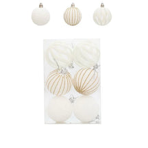 Conjunto de 6 Bolas de Natal de Veludo 6cm