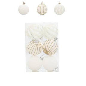 Conjunto de 6 Bolas de Natal de Veludo 6cm